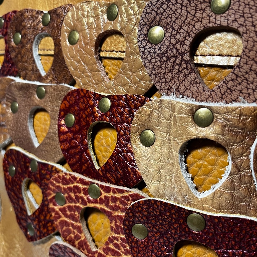 Leather Heart Patchwork Shoulder Bag - image 3